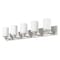 Z-Lite Soledad Vanity, 5-Light, 38.75 In.W x 6 In.L x 7.5 In.H, Brushed Nickel/White 485-5V-BN - alternate 5